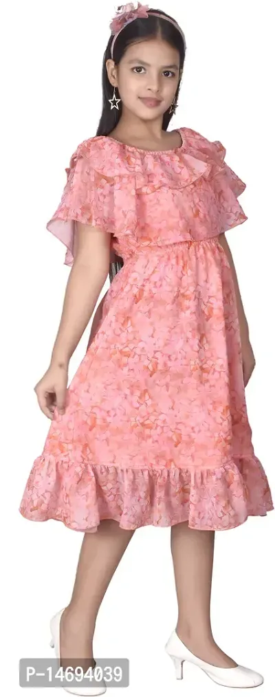 Fabulous Pink Georgette  Frocks For Girls-thumb3