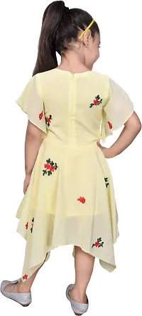 Fabulous Yellow Georgette  Frocks For Girls-thumb3