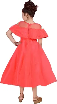 Fabulous Peach Net  Frocks For Girls-thumb3