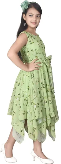 Fabulous Green Georgette  Frocks For Girls-thumb1