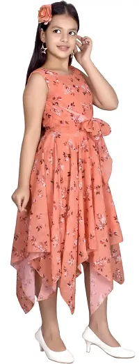 Fabulous Orange Georgette  Frocks For Girls-thumb2