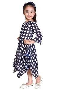 Girls Casual Polka Dots Print Midi Dress-thumb1