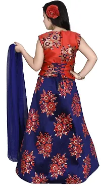 Alluring Red Brocade  Lehenga Cholis For Girls-thumb3