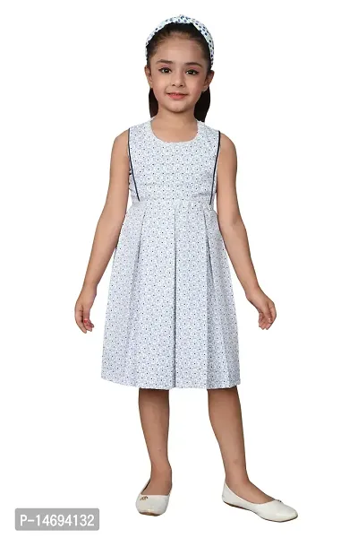 Fabulous Grey Cotton Blend  Frocks For Girls-thumb0