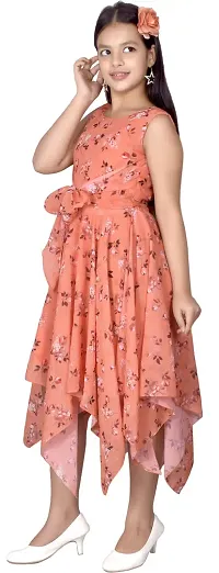 Fabulous Orange Georgette  Frocks For Girls-thumb1