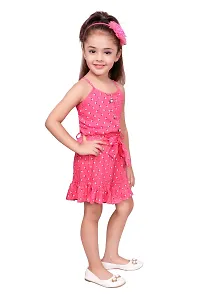 Fabulous Pink Rayon  Capri Jumpsuit For Girls-thumb2