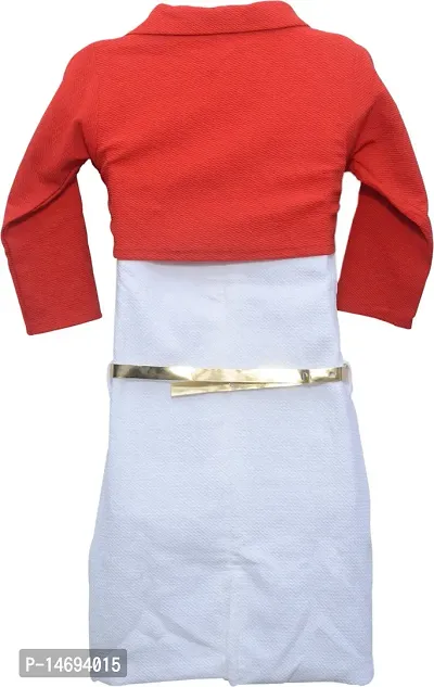 Fabulous Red Cotton Blend  Tube Dress For Girls-thumb2