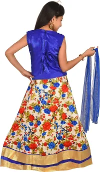 Alluring Blue Silk Blend  Lehenga Cholis For Girls-thumb3