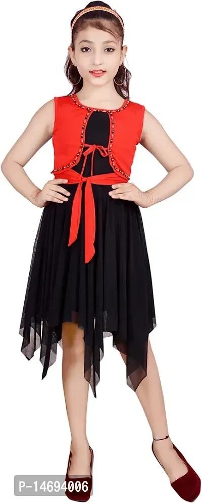 Fabulous Black Net  Frocks For Girls