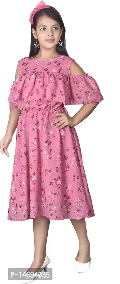 Fabulous Pink Georgette  Frocks For Girls-thumb2