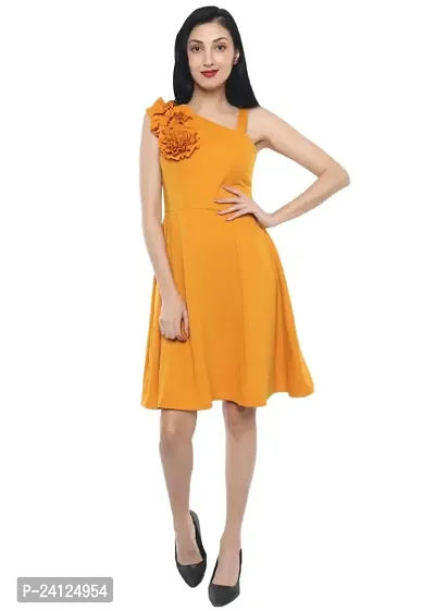 Buy Women Fit and Flare Yellow Dress Online In India At Discounted Prices