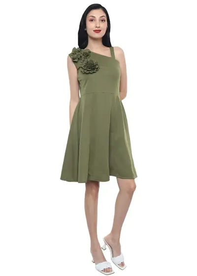 Buy ITI Green Women's Flowy Cape Dress | Shoppers Stop