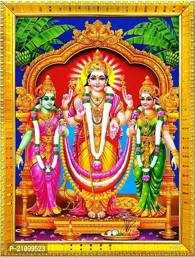 Zig Zag Srivalli Devasena Subramanya Swamy Kartikeya God Golden Religious Frame-thumb0