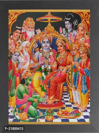 Nuoshopping Jai Shree Ram Laxman Hanuman Ram Darbar Religious Frame