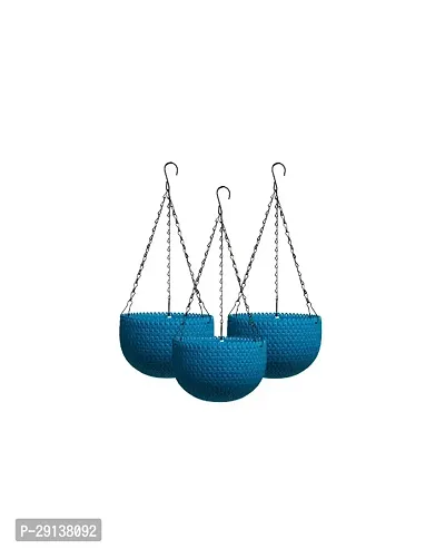 Hanging Plant Pot For Indoor Home Balcony Garden Decoration, 7.8 Inch (Blue)