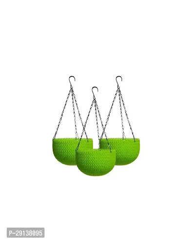 Hanging Plant Pot For Indoor Home Balcony Garden Decoration, 7.8 Inch (Green)