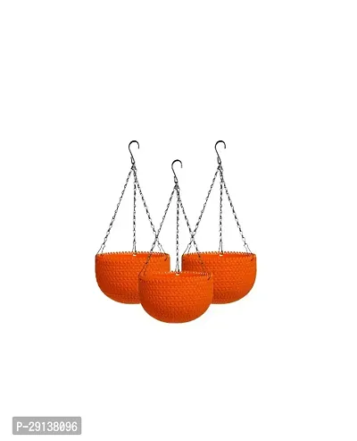 Hanging Plant Pot For Indoor Home Balcony Garden Decoration, 7.8 Inch (Orange)