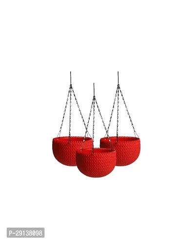 Hanging Plant Pot For Indoor Home Balcony Garden Decoration, 7.8 Inch (Red)-thumb0