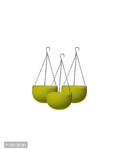 Hanging Plant Pot For Indoor Home Balcony Garden Decoration, 7.8 Inch (Yellow)