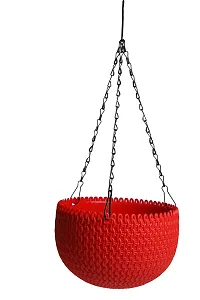 Hanging Plant Pot For Indoor Home Balcony Garden Decoration, 7.8 Inch (Red)-thumb1