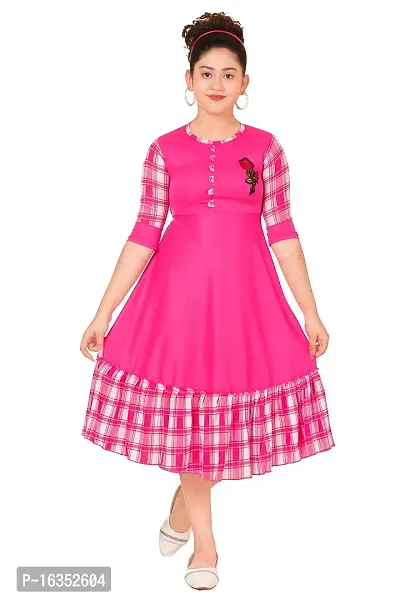 Beautiful Pink Frock for Girls-thumb0