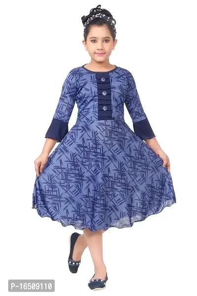 Blue  Long Gown Dress For Girls-thumb0