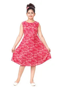 Pink Attractive Printed Girls Frock With Jacket-thumb1