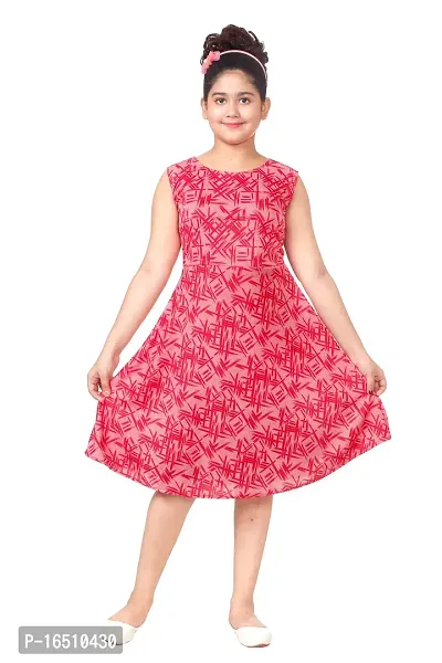 Pink Attractive Printed Girls Frock With Jacket-thumb2