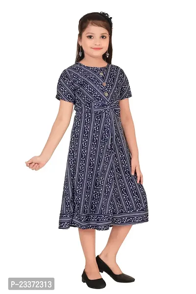 Classic Cotton Blend Dress for Kids Girls-thumb3