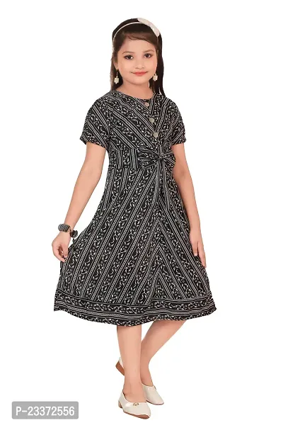 Classic Cotton Blend Dress for Kids Girls-thumb4