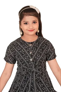 Classic Cotton Blend Dress for Kids Girls-thumb2