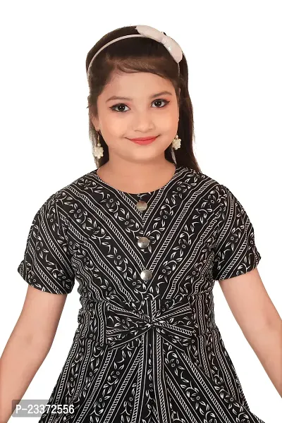 Classic Cotton Blend Dress for Kids Girls-thumb3