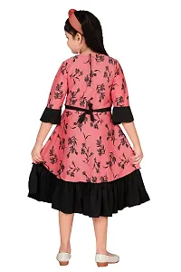 Stylish Pink Cotton Blend Dresses For Girls-thumb3