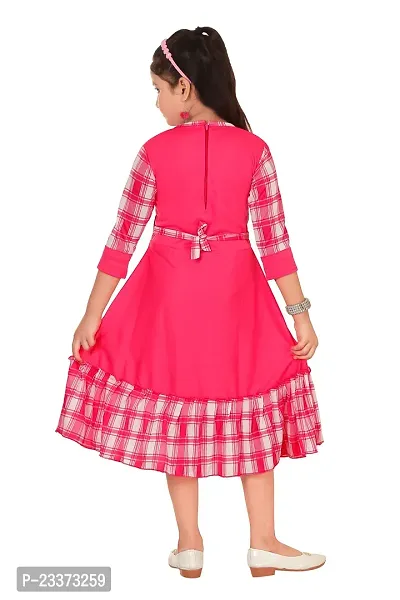 Classic Cotton Blend Dress for Kids Girls-thumb2