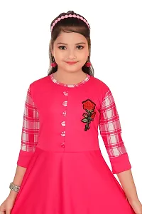 Classic Cotton Blend Dress for Kids Girls-thumb2