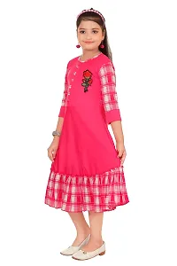 Classic Cotton Blend Dress for Kids Girls-thumb3