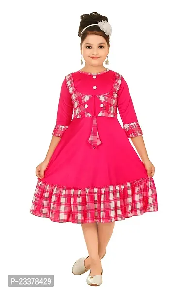 Classic Cotton Blend Dress for Kids Girls
