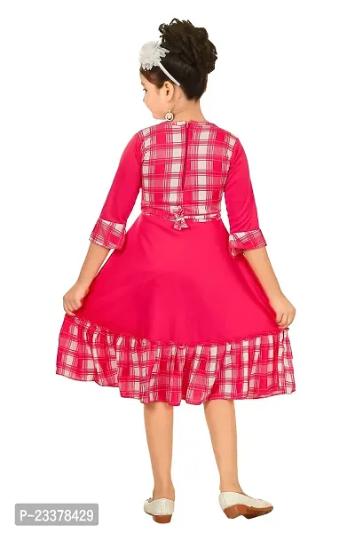 Classic Cotton Blend Dress for Kids Girls-thumb4