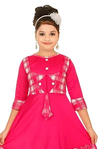 Classic Cotton Blend Dress for Kids Girls-thumb4