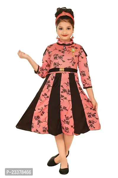 Classic Cotton Blend Dress for Kids Girls-thumb0
