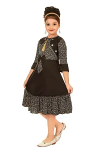 Classic Cotton Blend Dress for Kids Girls-thumb3