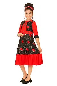 Classic Cotton Blend Dress for Kids Girls-thumb1