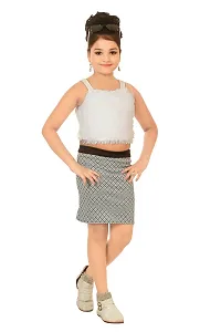 White Fur Top and Skirt for Girls-thumb4