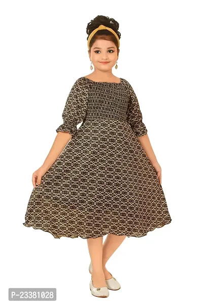 Classic Cotton Blend Dress for Kids Girls-thumb3