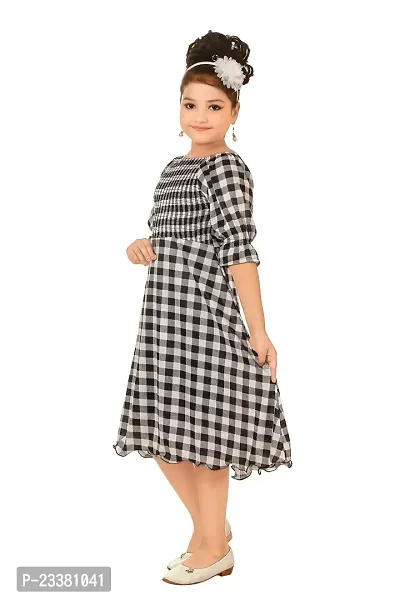 Classic Cotton Blend Dress for Kids Girls-thumb5