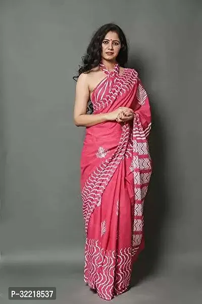 Latest Beautiful Cotton Saree with Blouse piece-thumb0