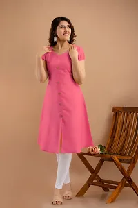 Stylish Cotton Blend Kurta For Women-thumb1