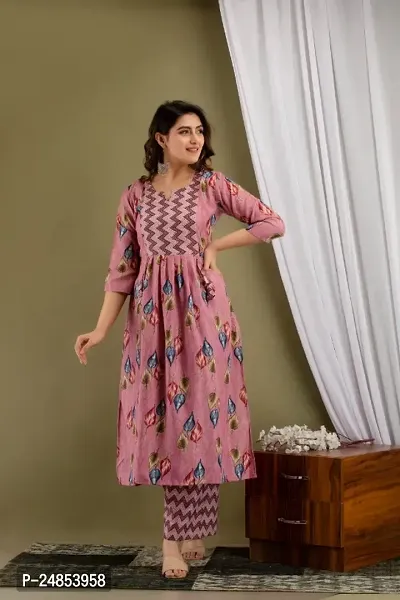 Beautiful Cotton Floral Print Kurta Bottom Set for Women