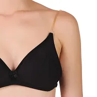 TAUSHI Women's Non Padded Wire Free Bra Solid Full Coverage Bra Combo - 02-thumb3