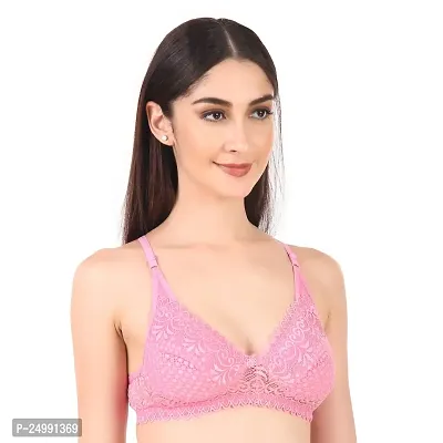 TAUSHI Asha Enterprises Women's Everyday Perfect Cotton Non-Padded Wireless Full Coverage Bra(net bra-05)-thumb3